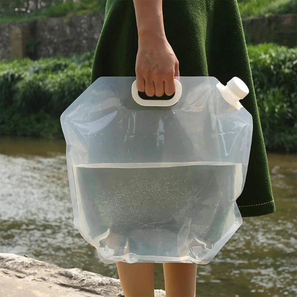 5/10/15L Outdoor Camping Water Bag Portable Folding Bucket Large Capacity Water Container with Handle Travel Camping Supplies