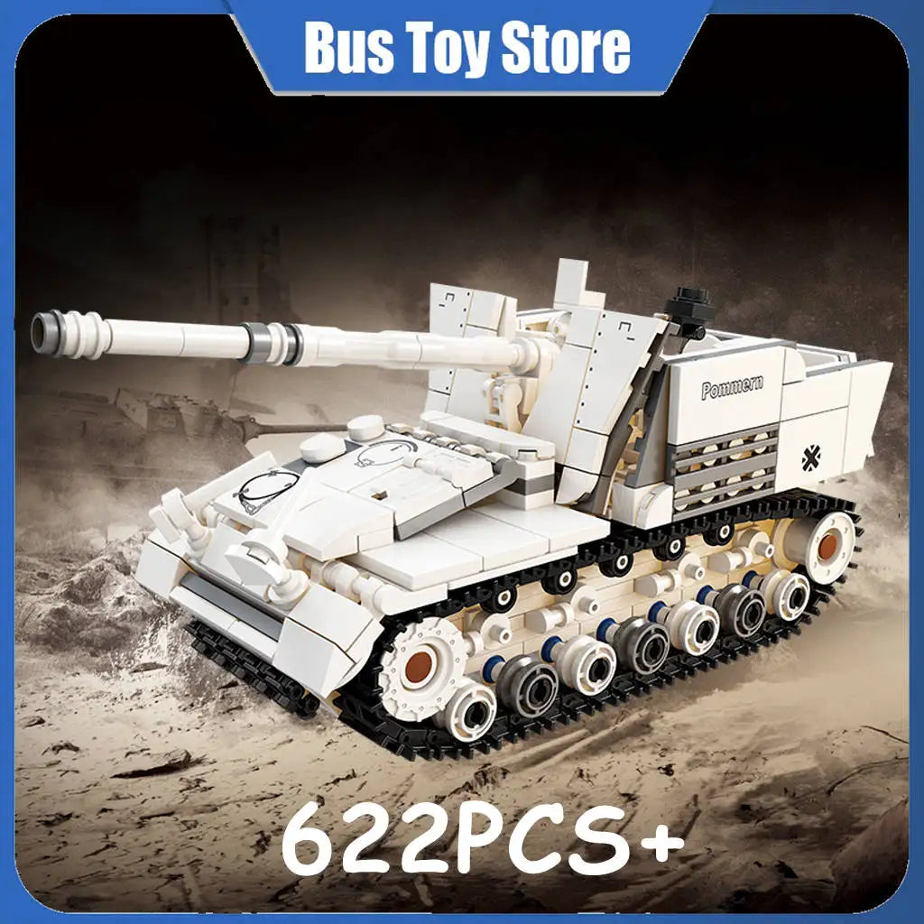 WW2 Brick Germany Military Vehicle Batisbrick 80cm KE Railway  Dora Building Block World War Construction Toy Collection