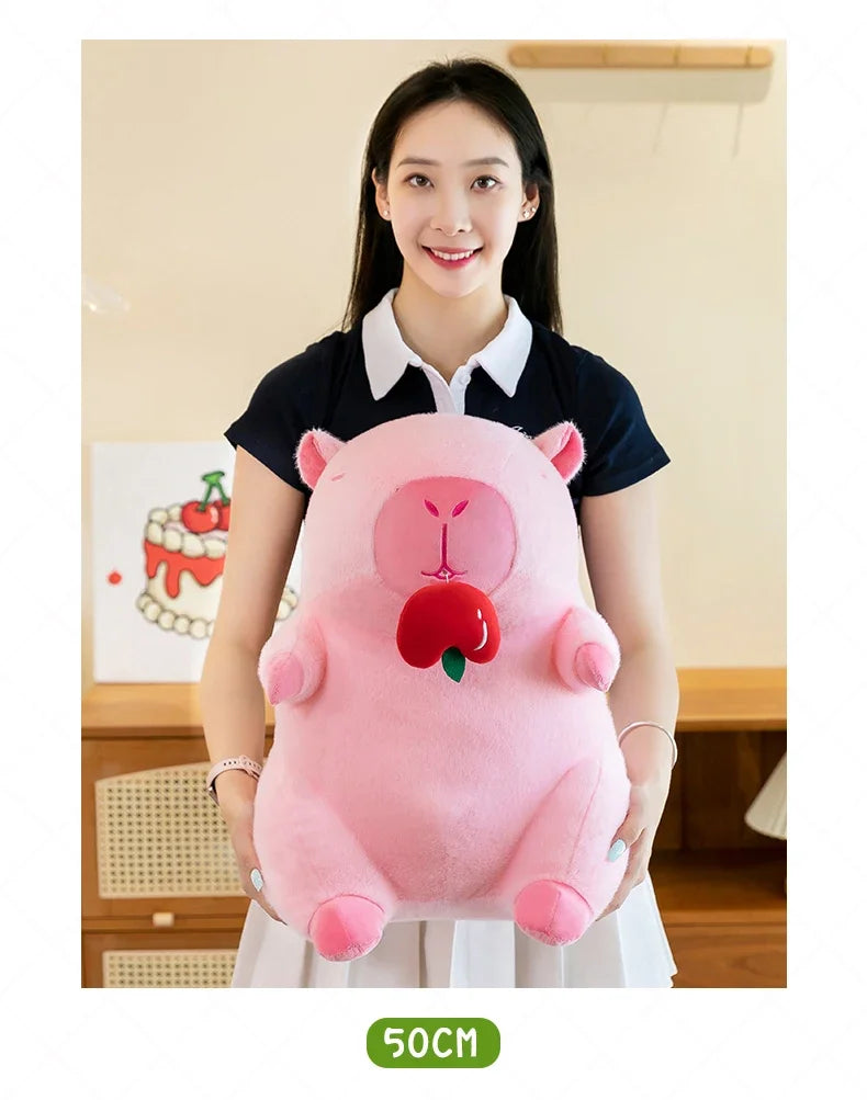 30/40/50cm Kawaii Capybara Plush Toys Fruit Series Big Size Capybara Stuffed Doll Anime Soft Pillow Cute Dolls Kid Birthday Gift