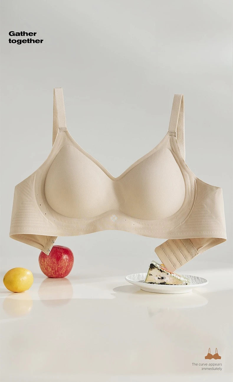 Womens Seamless Wireless Push Up Everyday Bra