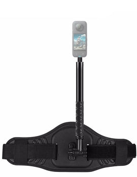 Waist Belt Mount Strap with Selfie Stick Monopod for GoPro/ Insta360/ DJI/ Ricoh and Other Panorama Action Cameras