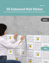 70cm*1m Ceiling Wallpaper 3D Brick Waterproof Wall Stickers Foam Self-Adchive Bedroom TV Background Wall Decoration