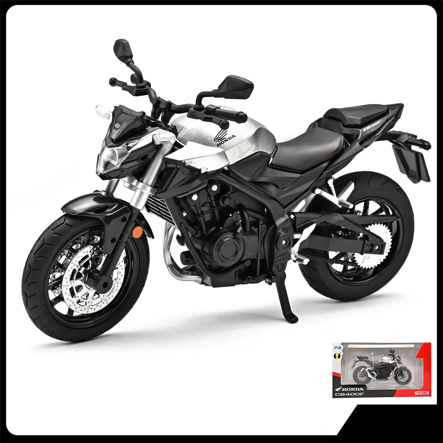 Diecast Honda CB400F Sports Motorcycle Model 1 to 12 Scale