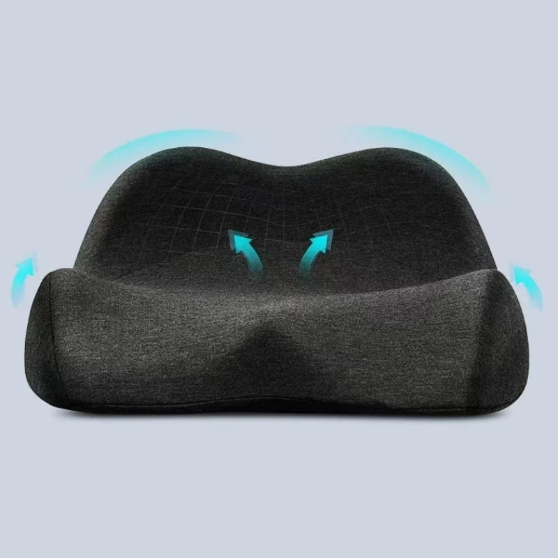 Ergonomic Memory Foam Office Chair Seat Cushion Orthopedic Lumbar Support Pillow for Back Pain Relief Hip Home Office Desk Mat