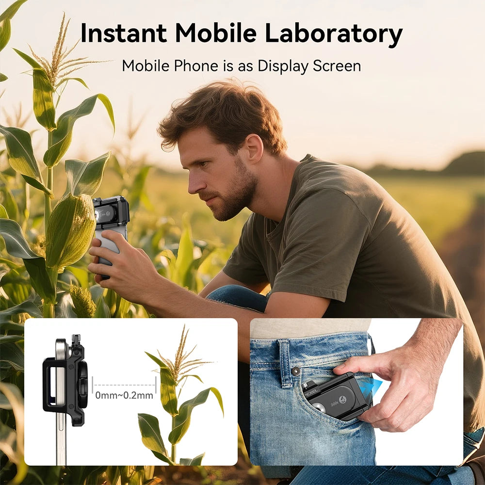 300X Smartphone Microscope Lens with LED and UV Light