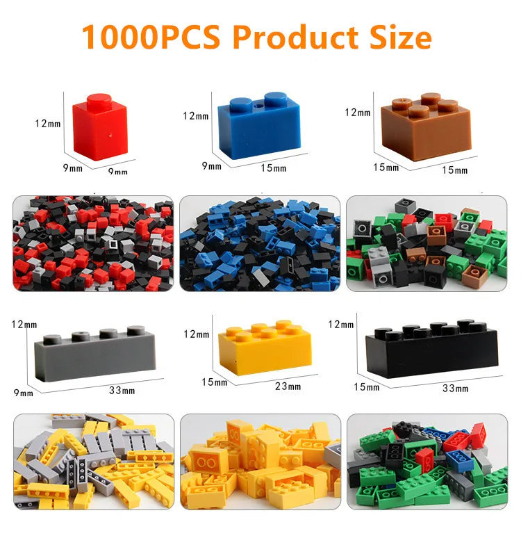 Kids DIY Building Blocks Set Toys Urban Classic Building Blocks Assembled Educational Toys for Boys Girls Christmas Gift