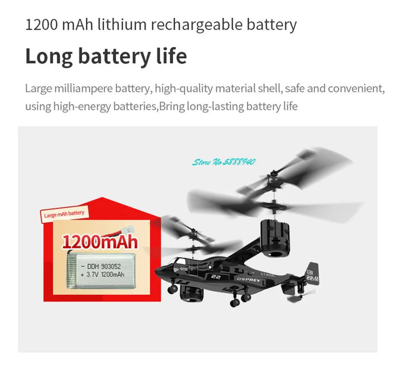 Professional Six Channel Brushless Remote Control Military Helicopter