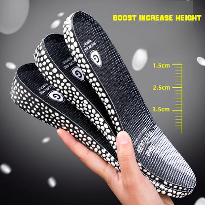 1Pair Height Increase Insoles Templates Men Women Shock Absorption Boost Shoes Insole for Feet 1.5cm/2.5cm/3.5cm Growing Sole