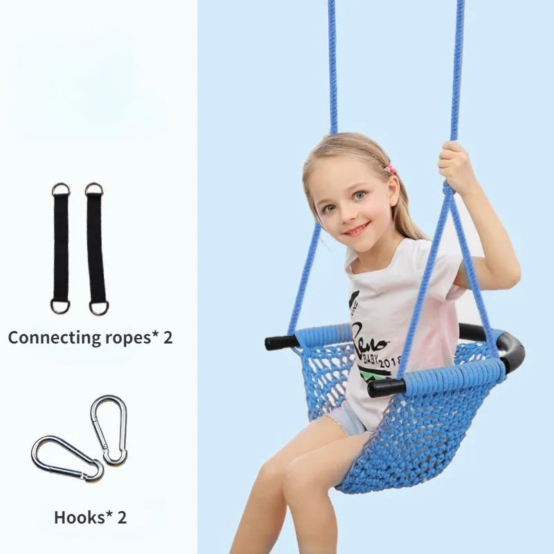 U-shape Children Swing Indoor Outdoor Baby Home Courtyard Rope Net Seat Hanging Chair Playground Equipment