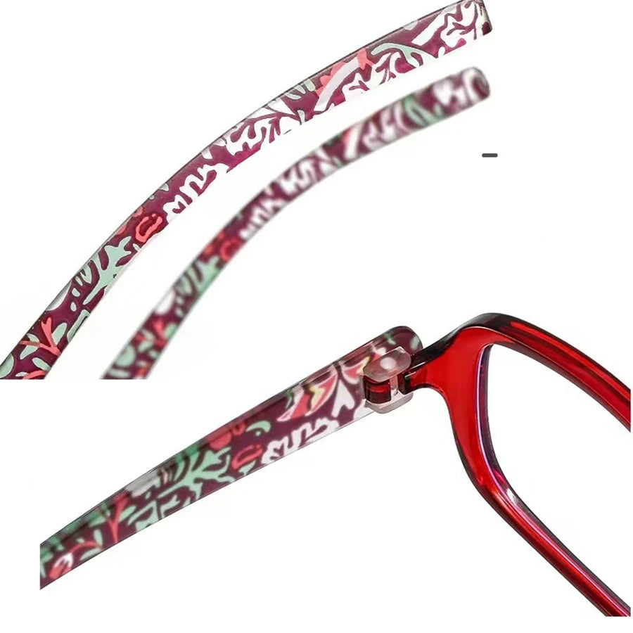 Reading Glasses Women Full Frame Printed Retro Anti Blue Light Presbyopia Hyperopia Read Eyewear +1.0 +2.0 +3.0 +4.0