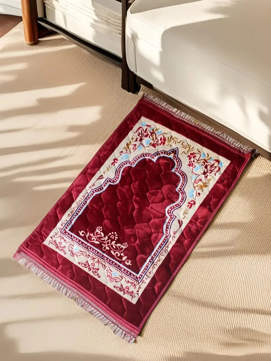 Muslim Prayer Rug Soft 80*120cm Large Prayer Mat Islam Padded Islamic Prayer Mat Thick for Men and Women