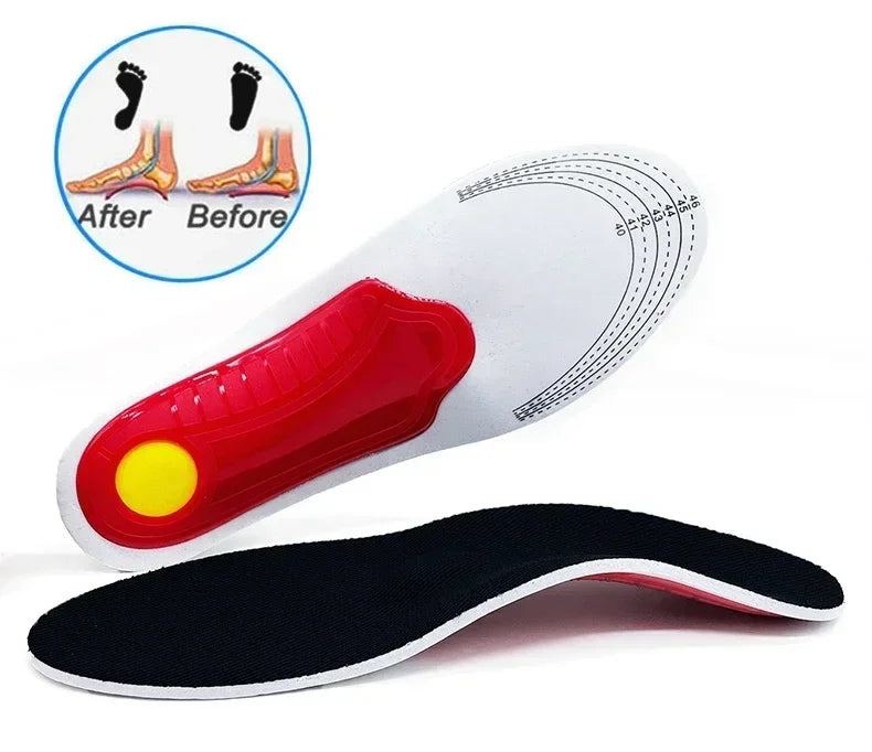 1Pairs Orthotic High Arch Support Insoles Pad 3D Arch Support Flat Feet for Women Men Orthopedic Foot Pain Damping Cushion