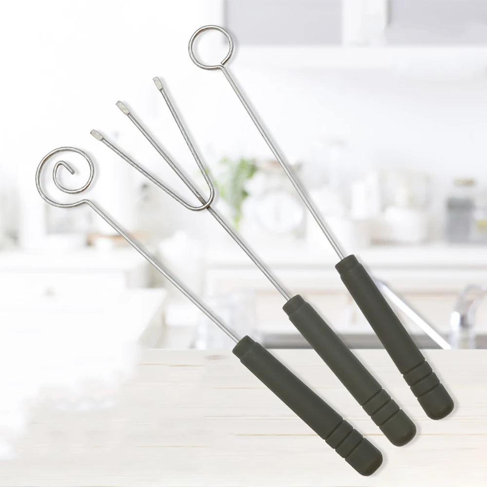 1/5pcs Candy Dipping Tools Chocolate Dipping Fork Spoons Set Culinary Decorating Spoons Chef Art Pencil For Decorative Plates