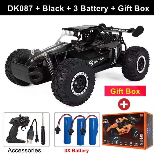 Remote Control Car RC Drift Racing 1:16 Vehicle Off Road Alloy 2.4G Radio High-Speed Trucks With LED Light Climbing Gift Toy