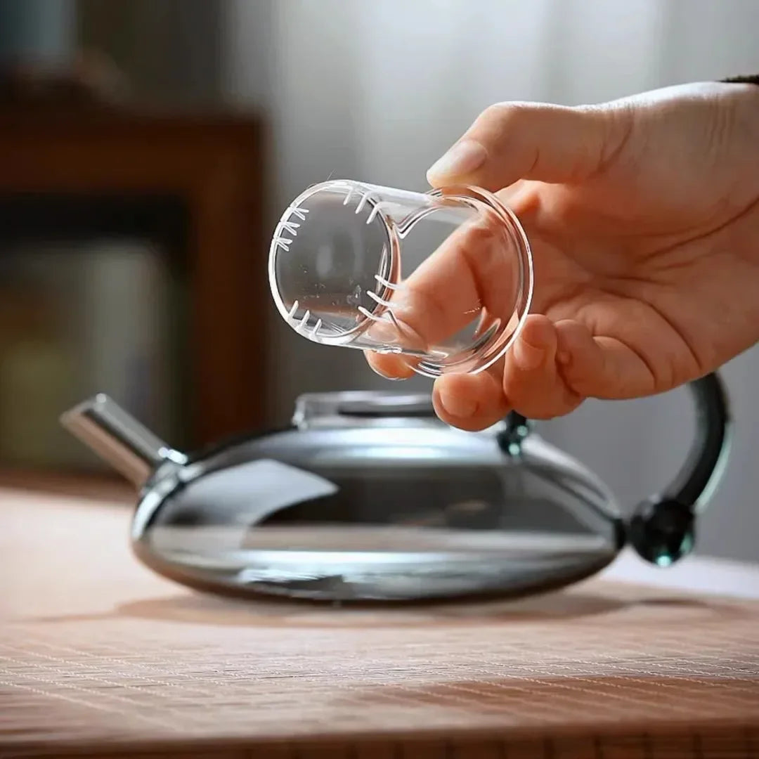 Explosion Resistant Glass Teapot Set with Heat Resistant Teacup 500ml