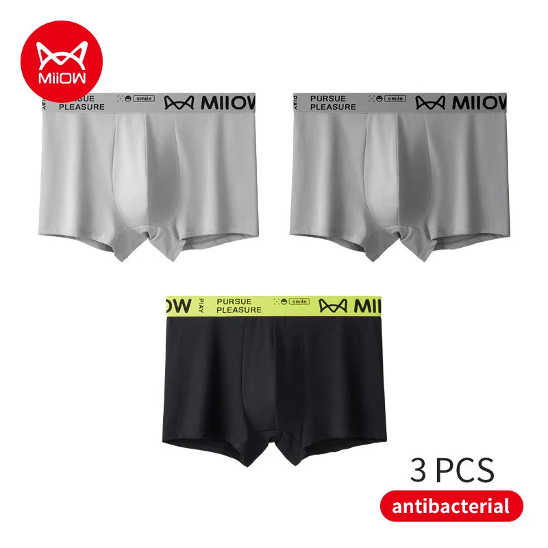 3-Pack Men’s Cotton Graphene Boxers – Soft, Antibacterial, 4XL Underwear