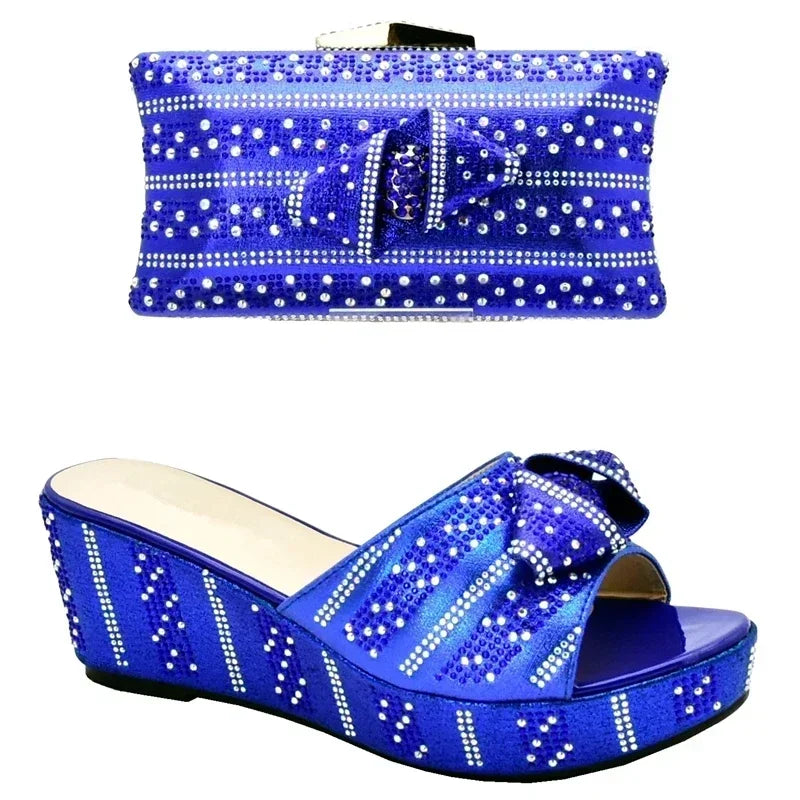 African Matching Shoes and Bags Italian In Women Shoes and Bag Set African Sets 2024 Shoes for Summer Women Party