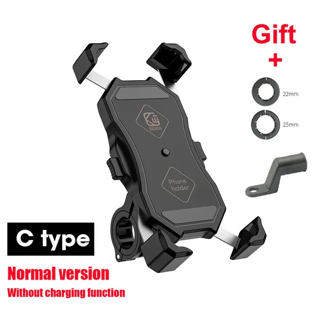 Upgraded Motorcycle Phone Holder 15W Wireless Charger USB QC3.0 Fast Charging Bike Smartphone Stand 360 Cellphone Support