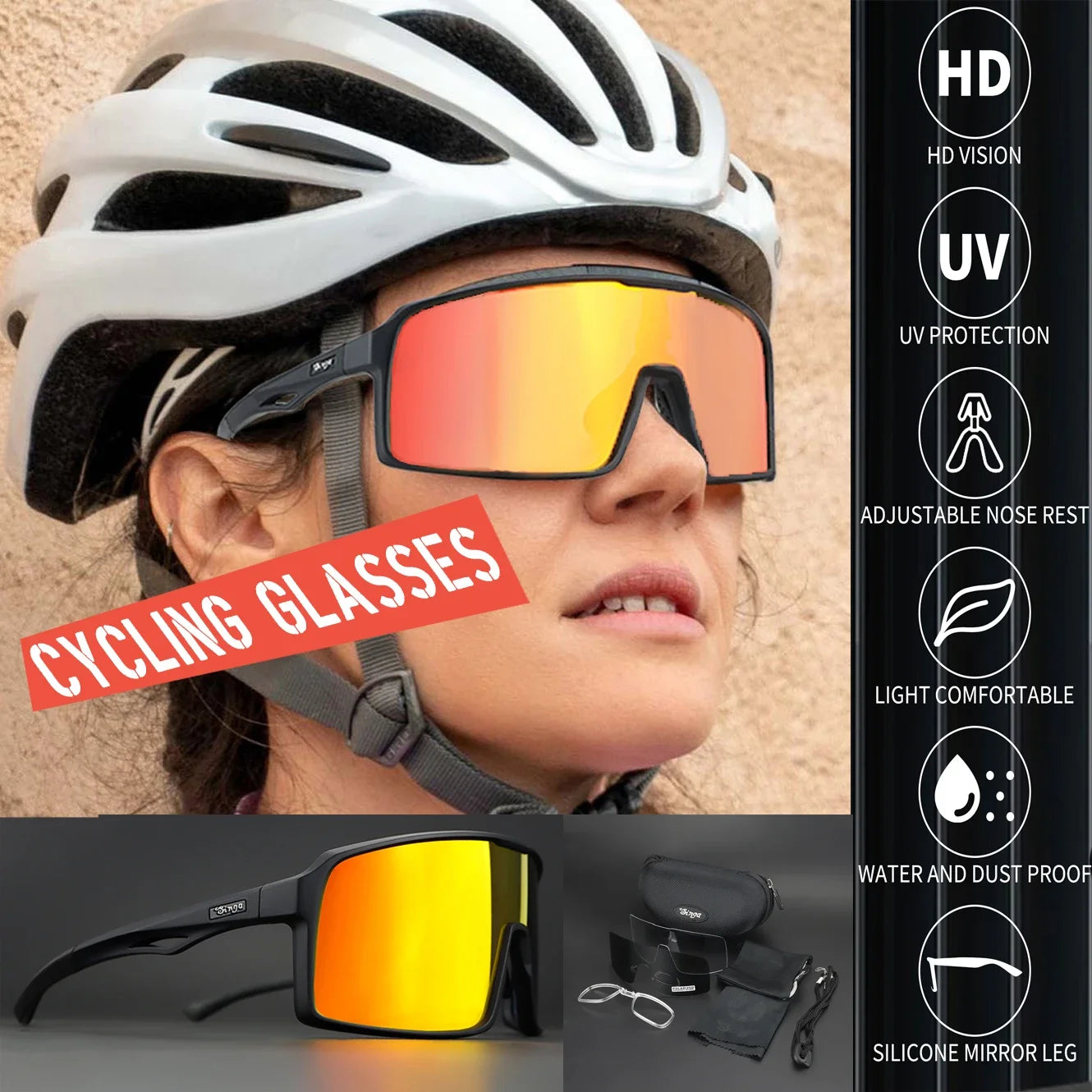 Polarized Cycling Sunglasses Road Bike MTB Sports Eyewear