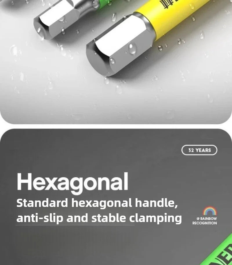 Hexagon socket Bit set Impact Drill Bits, Hex Head Tungsten Steel Screwdriver Bits Suit 1/4 Inch Hexagonal Shank