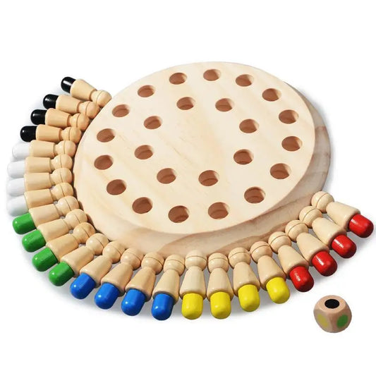 Wooden Colour Memory Matching Board Game