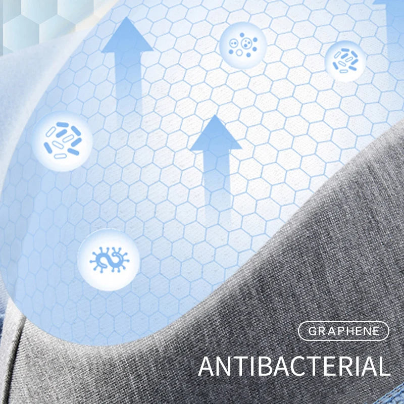 3-Pack Men’s Modal Graphene Boxer Shorts – Antibacterial Crotch, Comfortable Fit