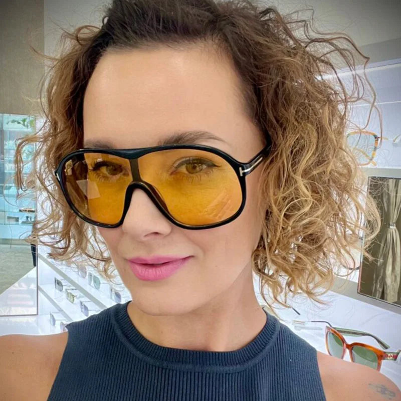 Retro Sunglasses T-Piece Large Frame Sun Glasses Trend Man Toad Eyewear Outdoor Fashion Sunscreen Eyeglasses UV400