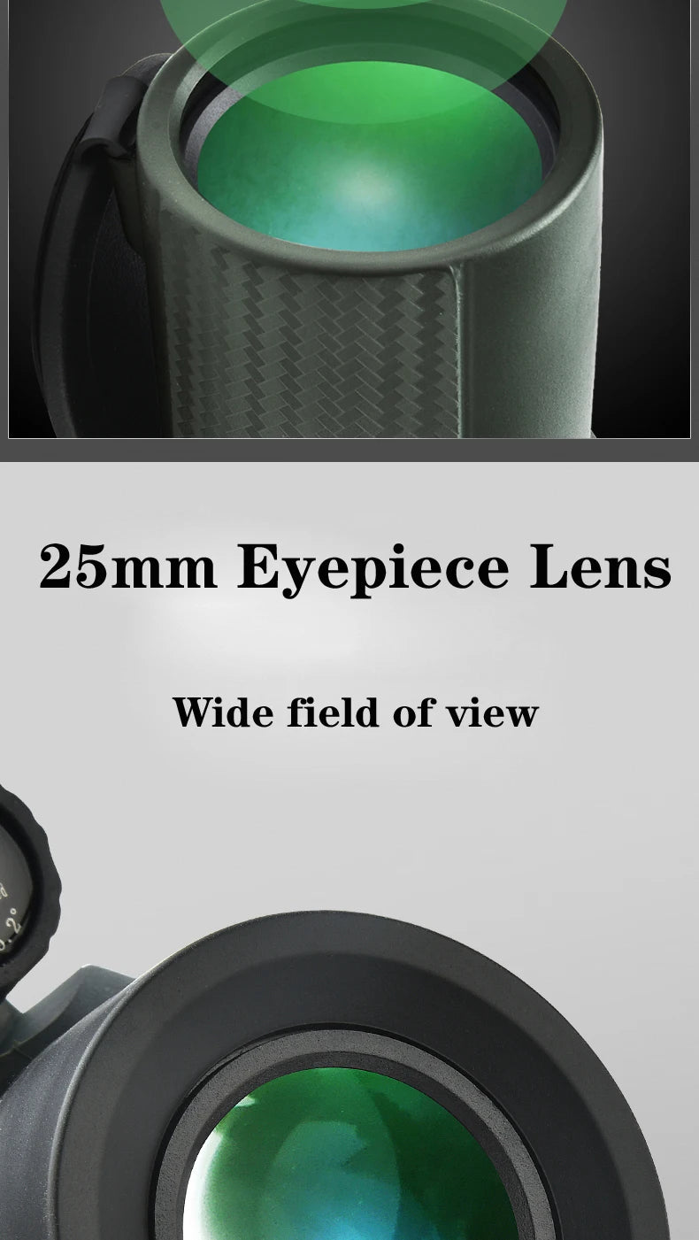 10X50 Monocular Telescope HD Professional With Anti Shake Wristband BAK4 Prism Scope Waterproof for BirdWatching Hiking