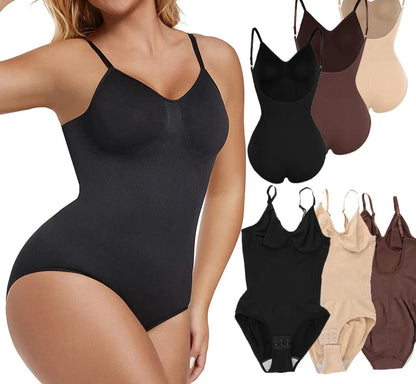 Backless Bodysuit Shapewear for Women Seamless Tummy Control Body Shaper Camis Top Low Back Underwear