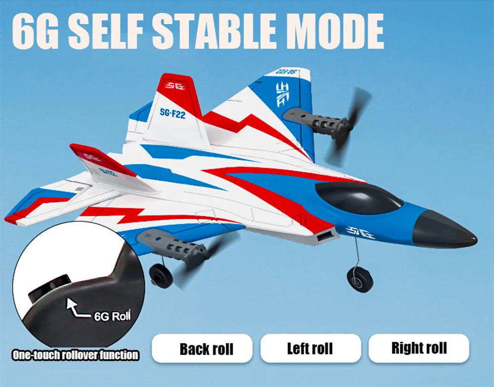 RC Plane F22 Stunts Plane 2.4G Radio Control Glider Remote Control 3D Plane Glider Airplane EPP Foam Boys Toys for