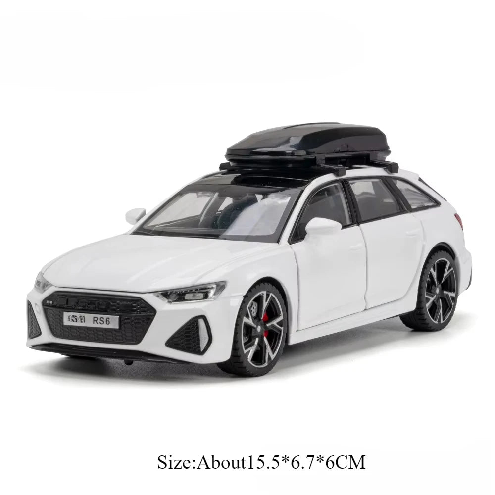 1:32 RS6 RS7 Alloy Miniature Models Diecast Car Toys 6 Doors Opened Sound Light Pull Back Metal Vehices 's Holiday Gifts