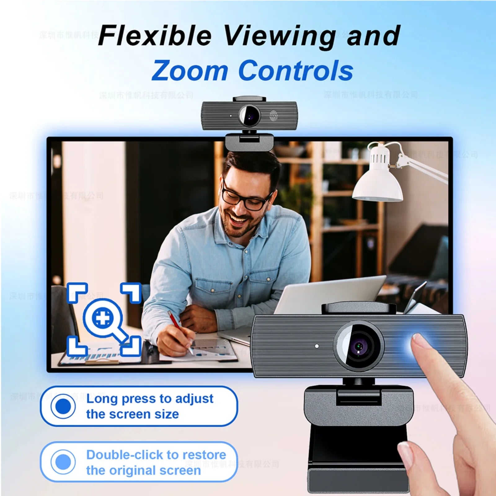 4K Webcam Mini Camera for Pc Autofocus megnetic Privacy Cover Dual Microphone for Live Streaming Online Class Video Conference