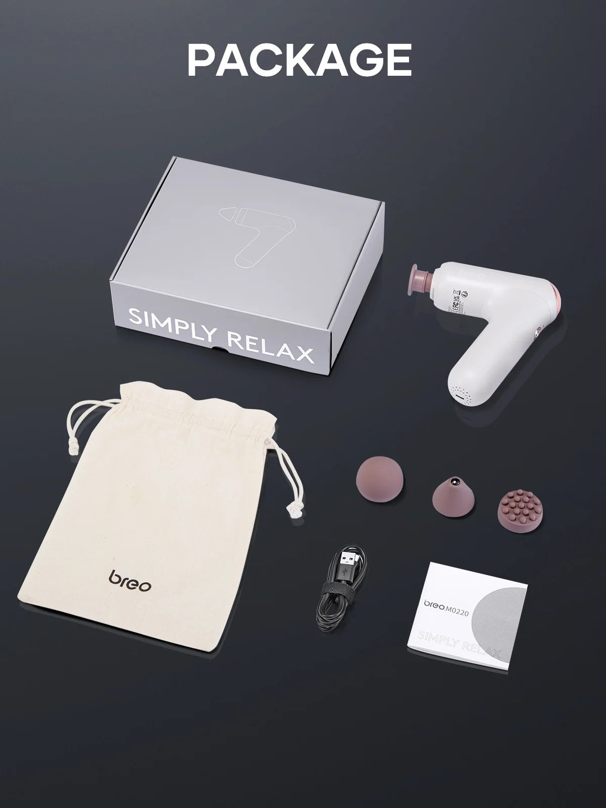 Breo Lucky 7 Massager  with Heat Muscle Low Noise Type-C