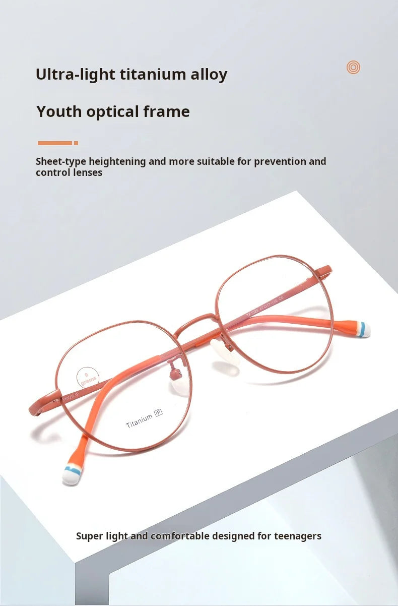 Retro Polygonal Lightweight Titanium Eyeglasses Frames