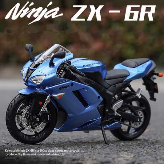 Diecast Kawasaki Ninja ZX6R Racing Motorcycle Model 1 to 12 Scale