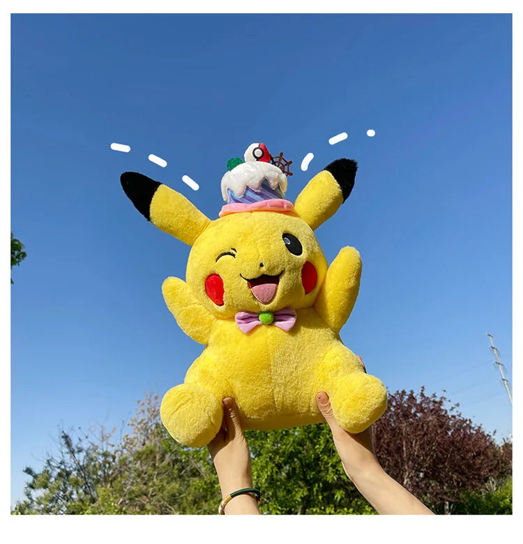 60cm Pokemon Kawaii Pikachu Plush Toy Anime Stuffed Doll Large Pillow Kids Birthday Xmas Gift Pokemon Cake Plushie Arcade