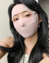 Sunscreen Mask Traceless Women Detachable Facekini Ice Silk Anti-ultraviolet Summer Breathable Thin Cover Whole Face