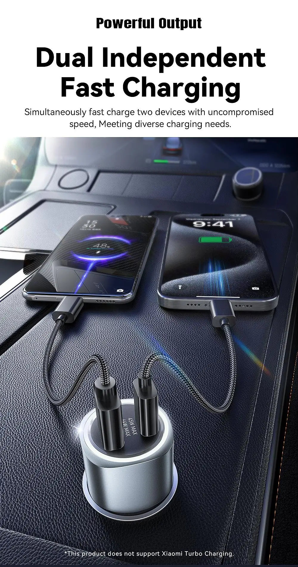 89W USB-C + USB-A Super Fast Car Charger (PD + QC 3.0)