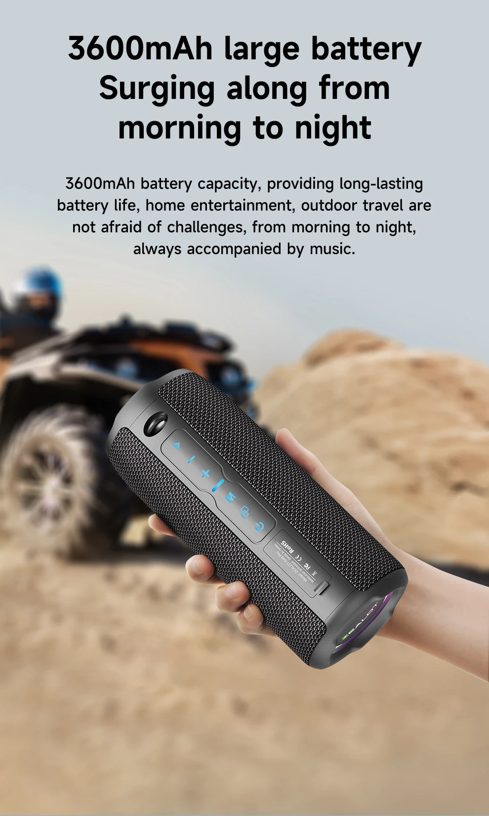 Bluetooth Speaker 20W IPX6 Waterproof Powerful Sound Box Bass Boost Dual Pairing True Wireless Speaker