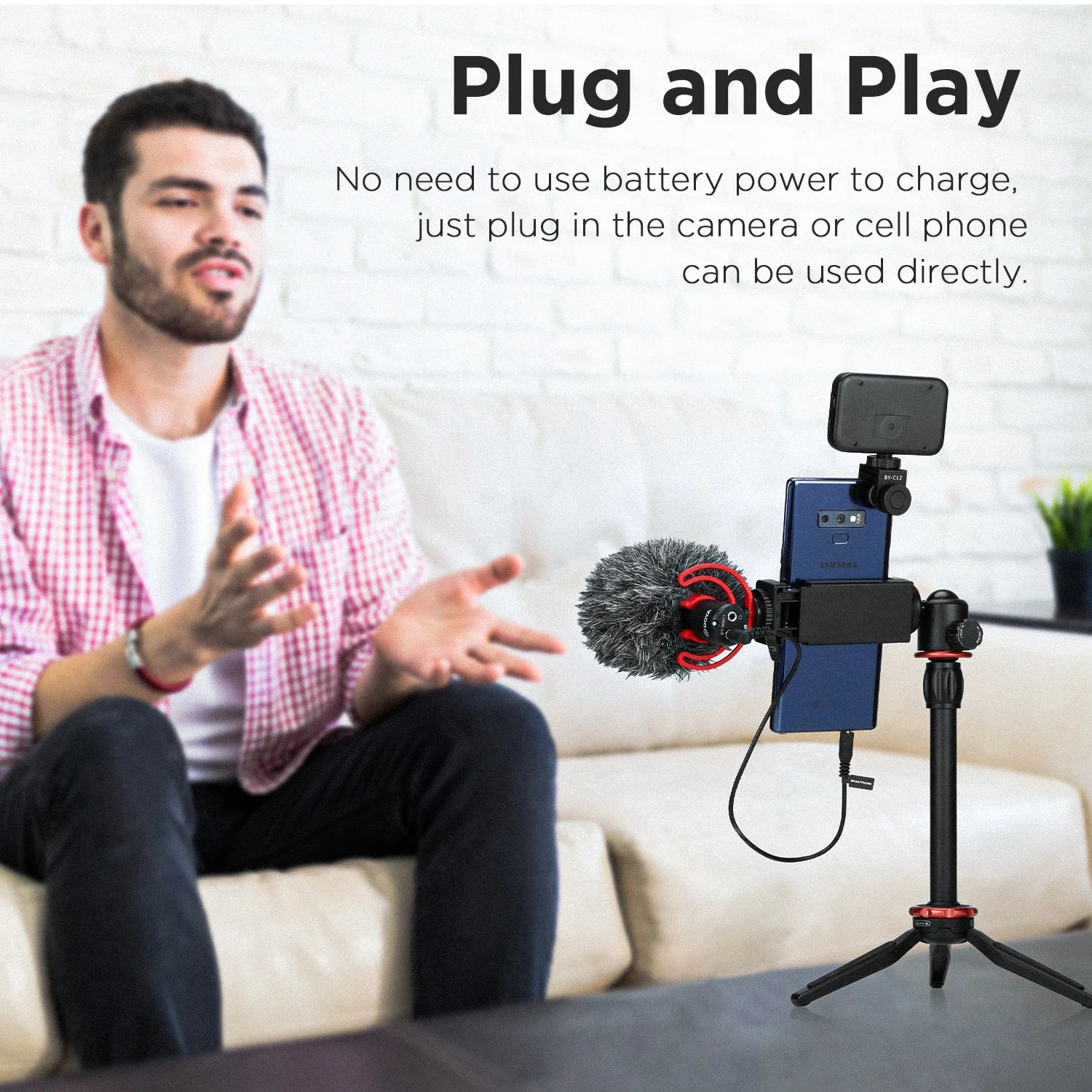 BY-MM1 On-camera Shotgun Microphone for iPhone Android Smartphone PC Laptop Canon Nikon DSLR Cameras Youtube Recording Vlog