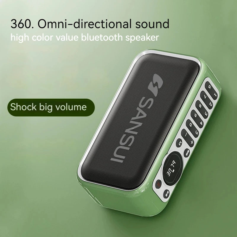 SANSUI F35 portable stereo bass Bluetooth speaker SANSUI F35 retro speaker mini plug-in portable music player supporting TWS AUX