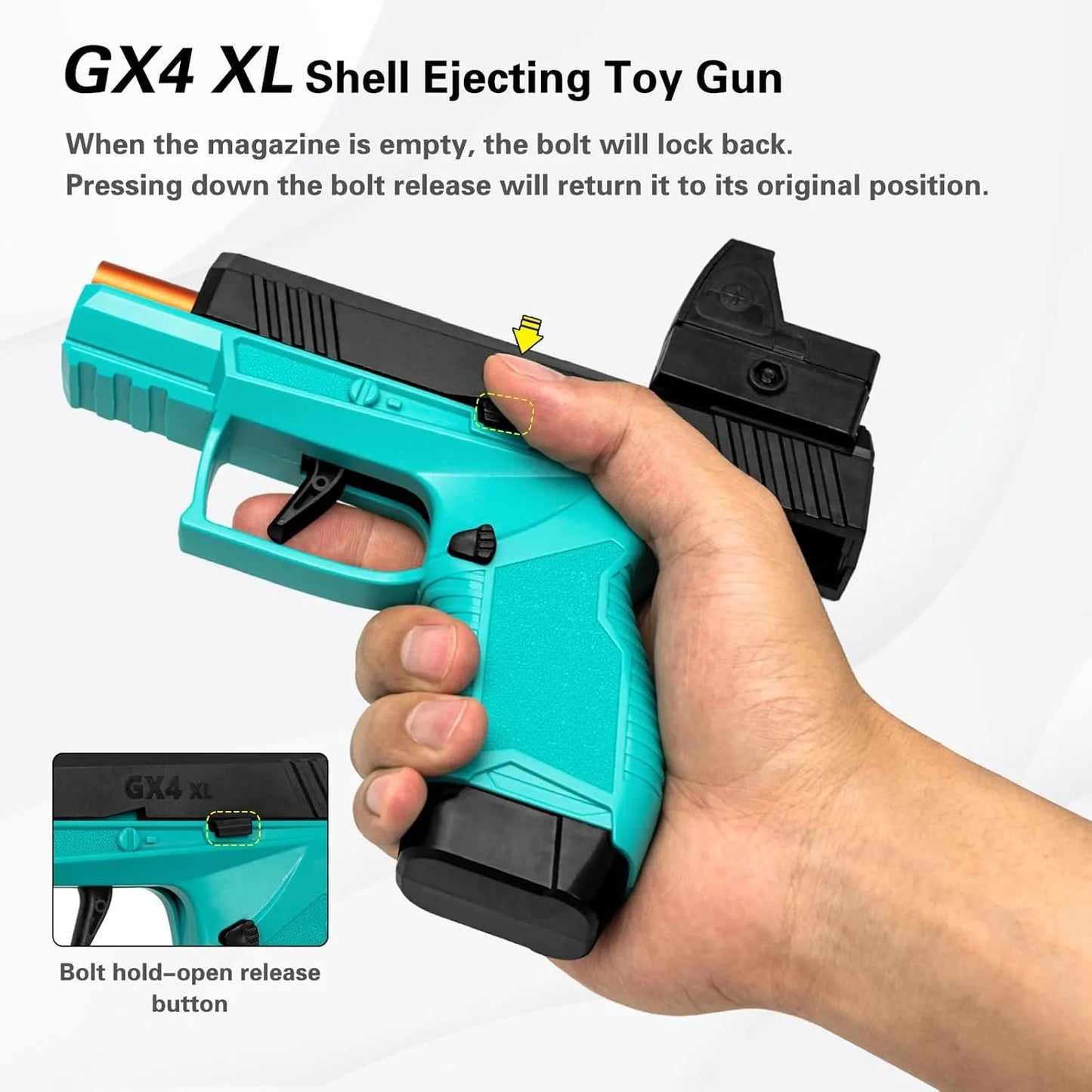 Mini Gx4 Soft Bullet Toy Gun Shell Throwing Continuous Pistol Empty Hanging Outdoor Sports Shooting Games Blaster