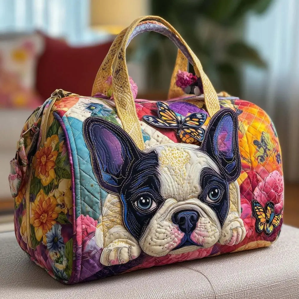 3D Quilted Travel Duffle Bag Large Capacity Shoulder Tote