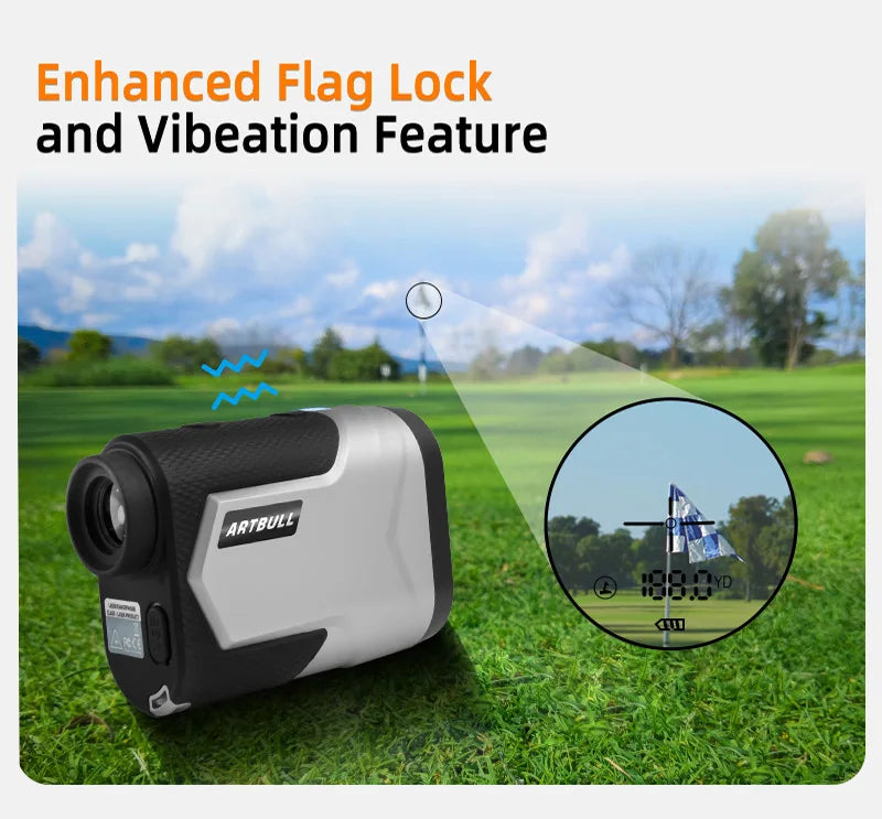 Rechargeable Golf Laser Rangefinder 1200m 650m with Slope Adjusted Flag-Lock Vibration Distance Meter Telescope Hunting