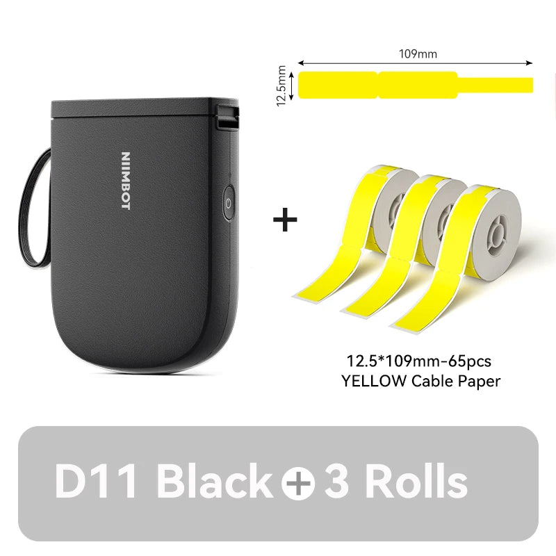 D11 Mini Thermal Label Printer 300DPI, Bluetooth Wireless Sticker Maker Portable Inkless Label Printer for Home & Office