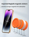 Magnetic Leather for Magsafe Case for iPhone 16 15 14 Pro Max 16Pro Ring Luxury Lens Protection Holder Phone Back Cover