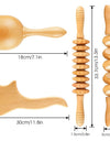4 In 1 Wooden Therapy Massage Tools Anti Cellulite Massager Muscle Pain Relief Wooden Kit for Body Shaping & Sculpting