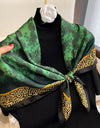 Women Scarf Silk Feeling Hair Neck Square Brand Office bandanna muffler Waiter Flight Attendants Handkerchief Rings wrap