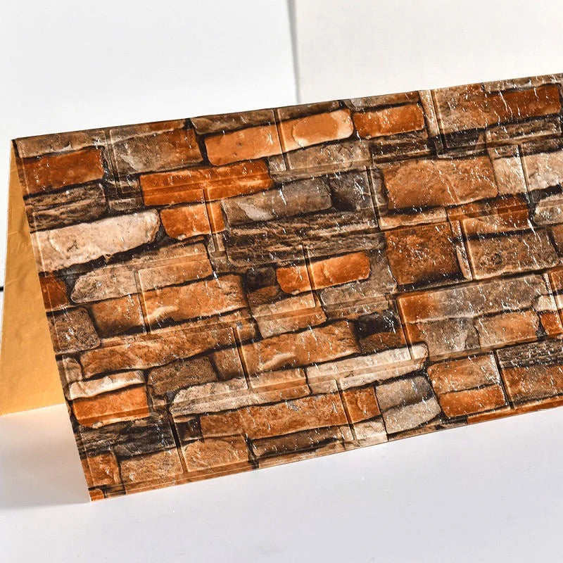 3D Wallpaper Decoration Self-adhesive Antique Foam Brick Wallpaper