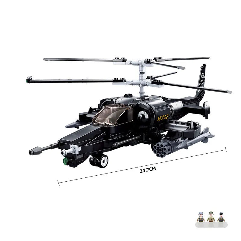 MOC Viper Armed Helicopter Rescue Transport Aircraft Building Blocks Set